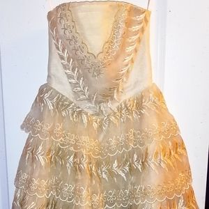 Cream Betsy Johnson party Dress